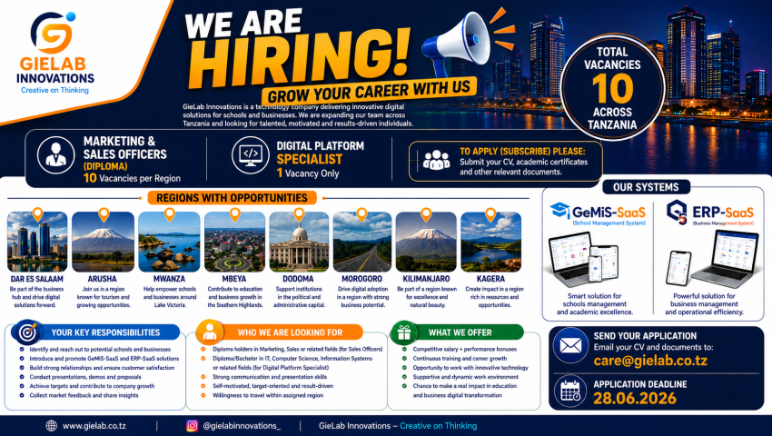 WE ARE HIRING – EXCITING CAREER OPPORTUNITIES